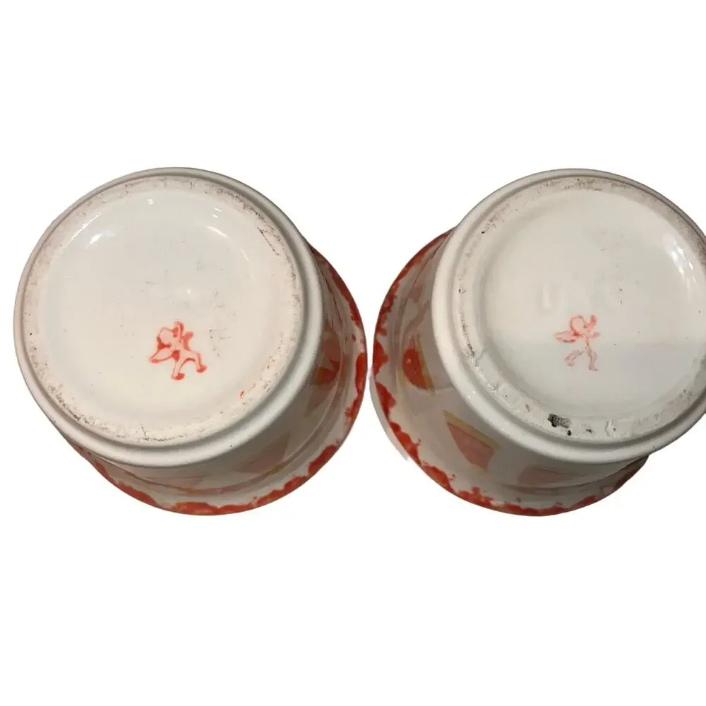 Candy Corn fall home decor set of pottery bowls made in USA autumn